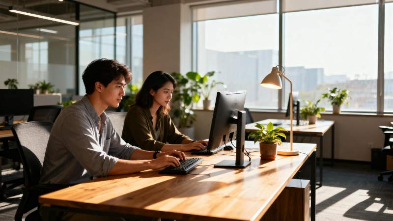 办公室里的专注工作图片