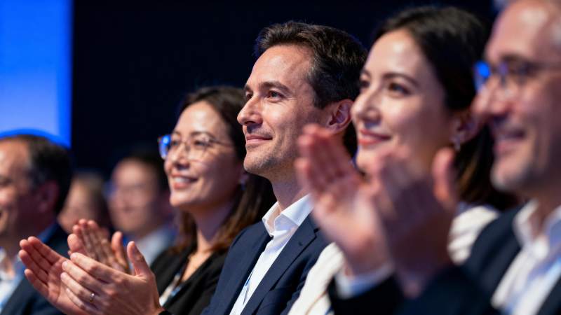 观众热烈鼓掌图片