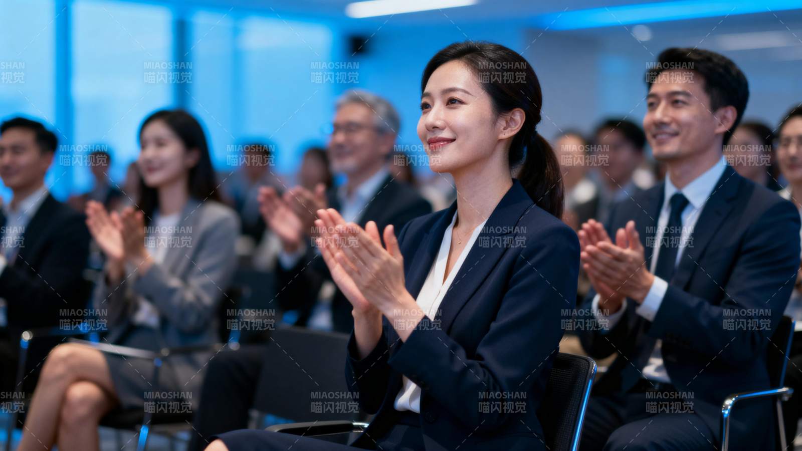 职场人士热烈鼓掌图片