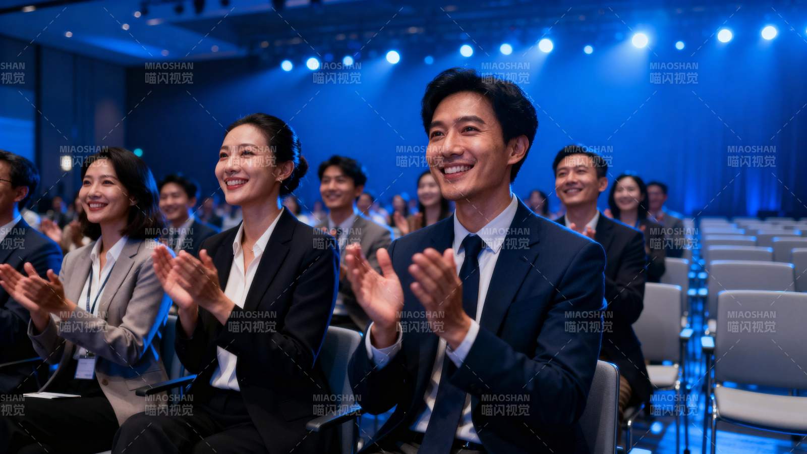 掌声中的微笑时刻图片