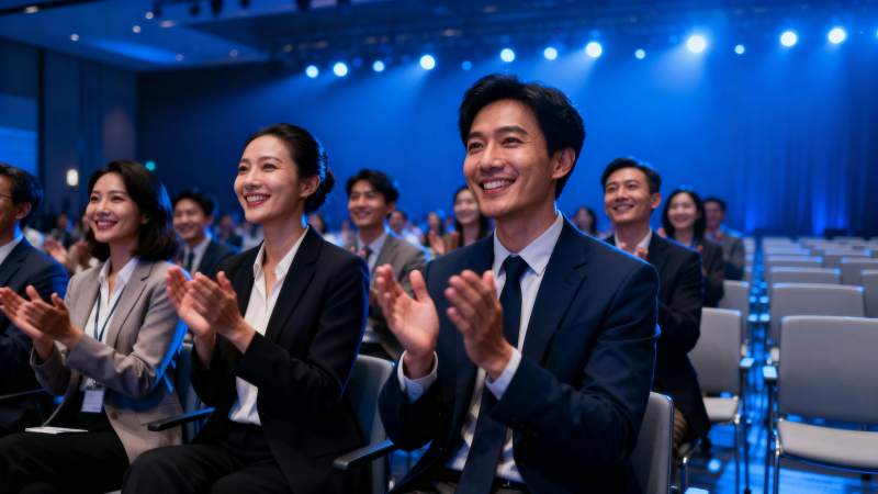 掌声中的微笑时刻图片