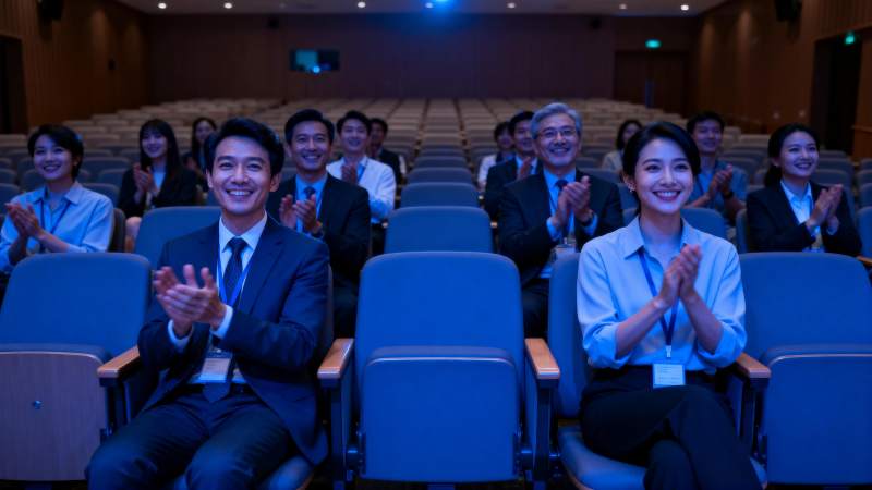 会场掌声雷动图片