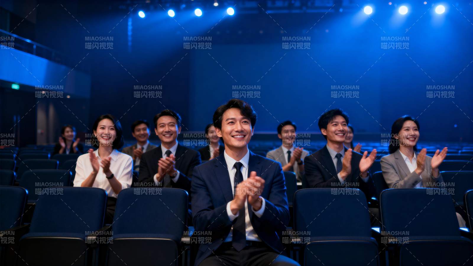 观众热烈鼓掌图片