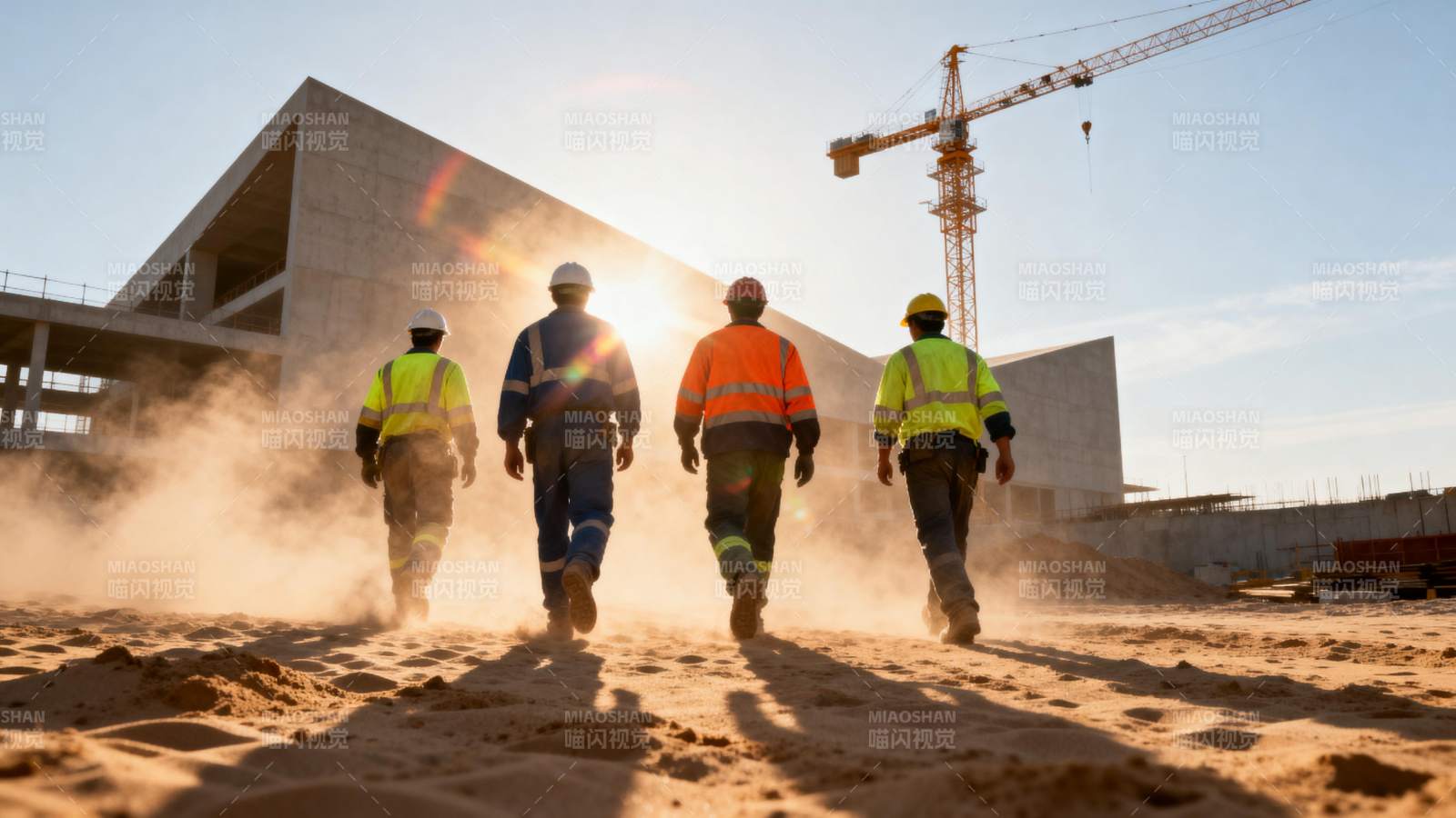 工地上的建设者图片