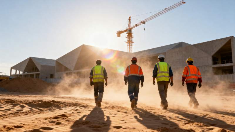 工地上的建设者图片