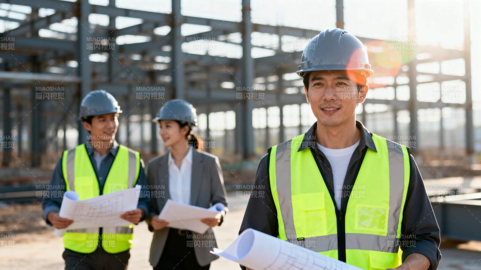 工地上的工程师团队图片