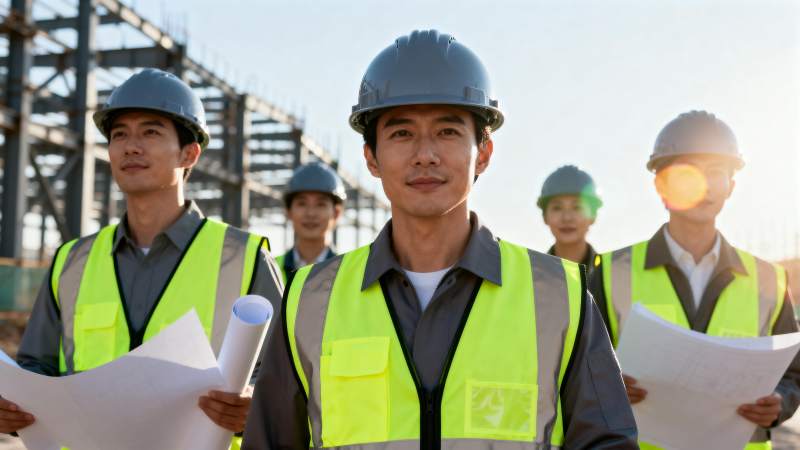 建筑工人现场工作图片