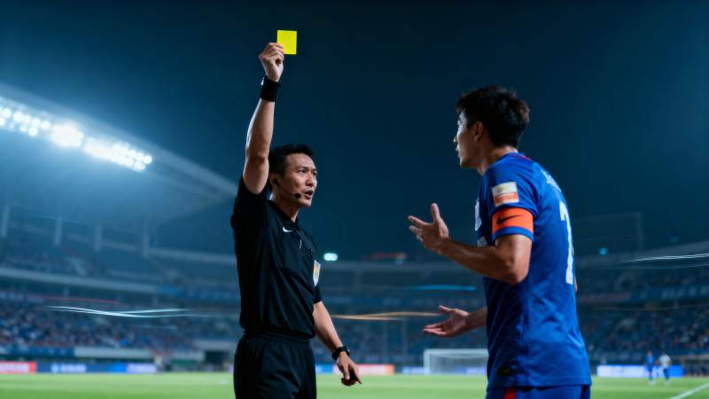 裁判出示黄牌图片