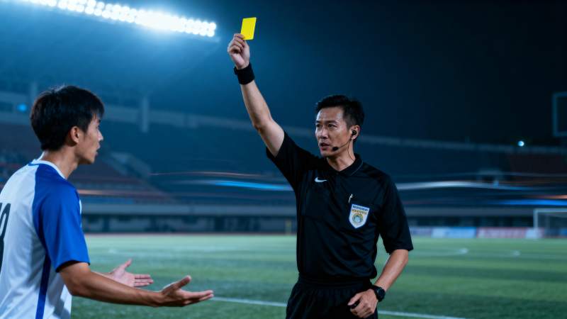 裁判出示黄牌图片