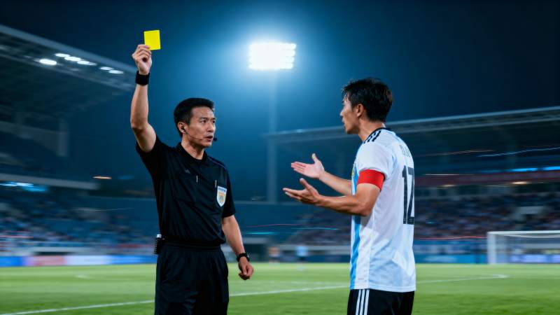 裁判出示黄牌图片