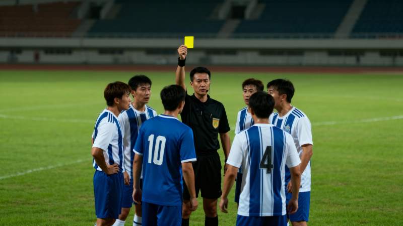 裁判出示黄牌图片