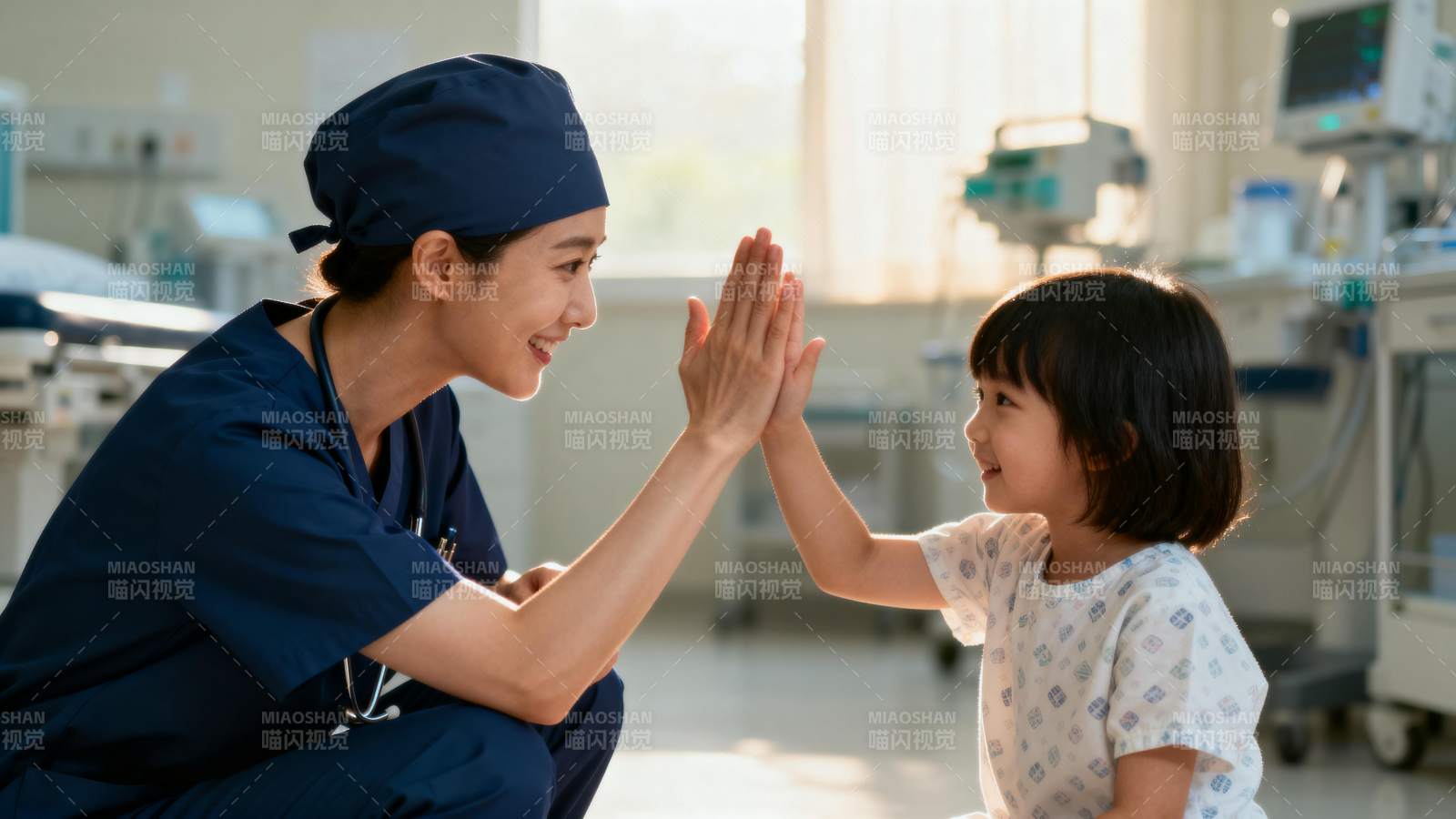 医童击掌微笑图片