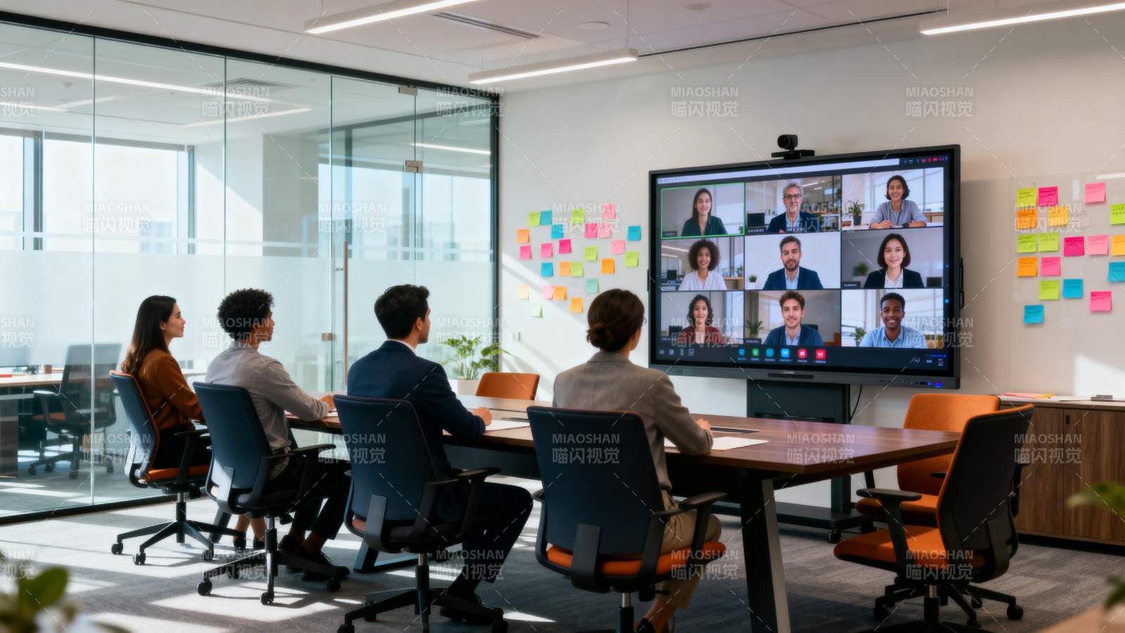 远程会议进行中图片