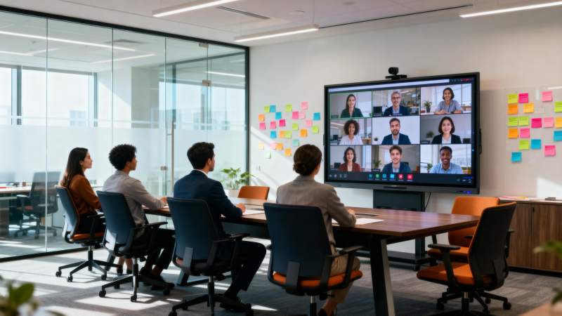 远程会议进行中图片