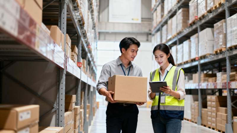 仓库盘点工作场景图片