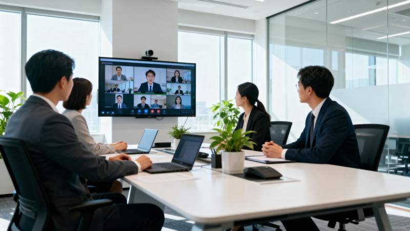 远程会议进行中图片