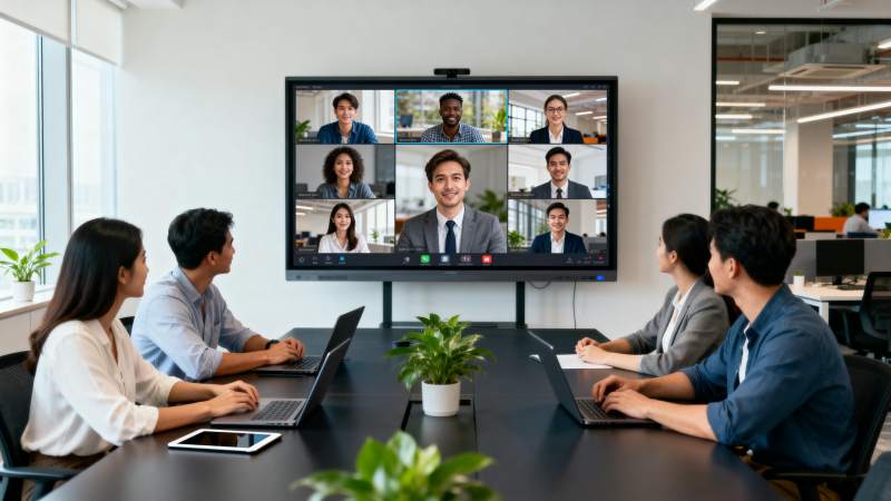 远程会议进行中图片