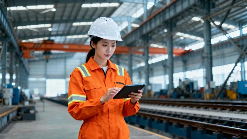 工厂女工查平板图片