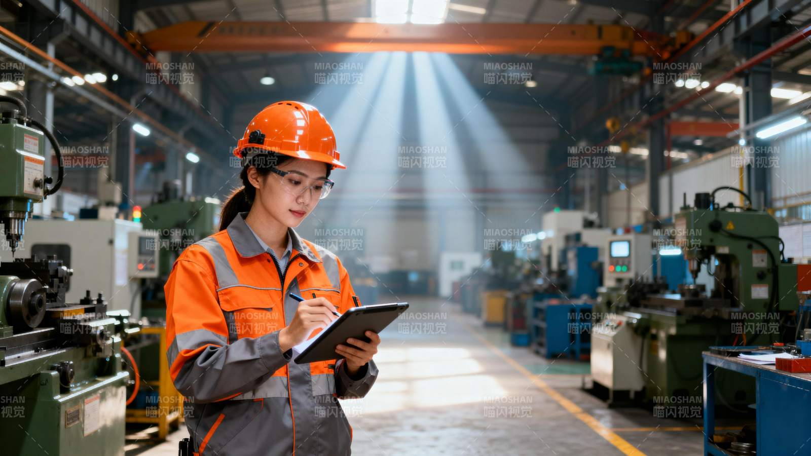 工厂女工检查记录图片