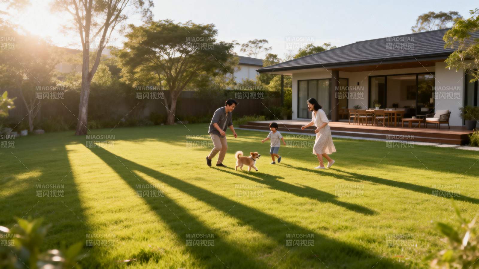 家庭庭院欢乐时光图片