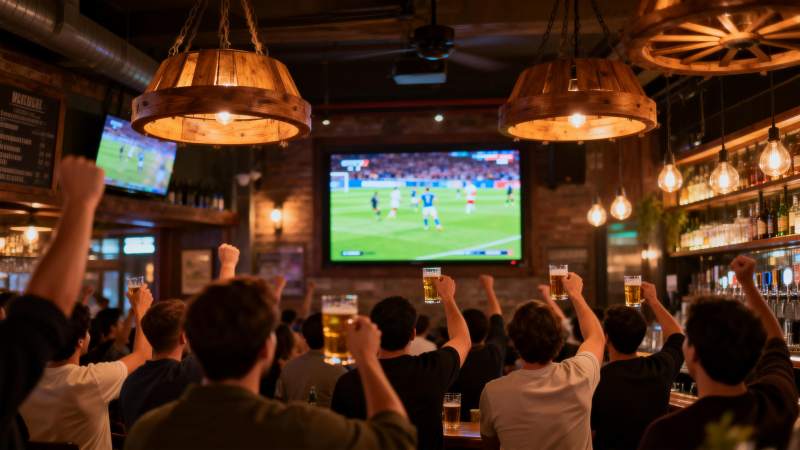 球迷酒吧观赛狂欢图片