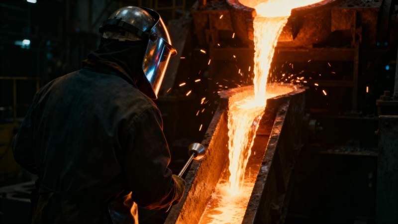 钢铁熔铸现场图片