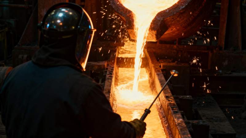 钢铁熔铸现场图片