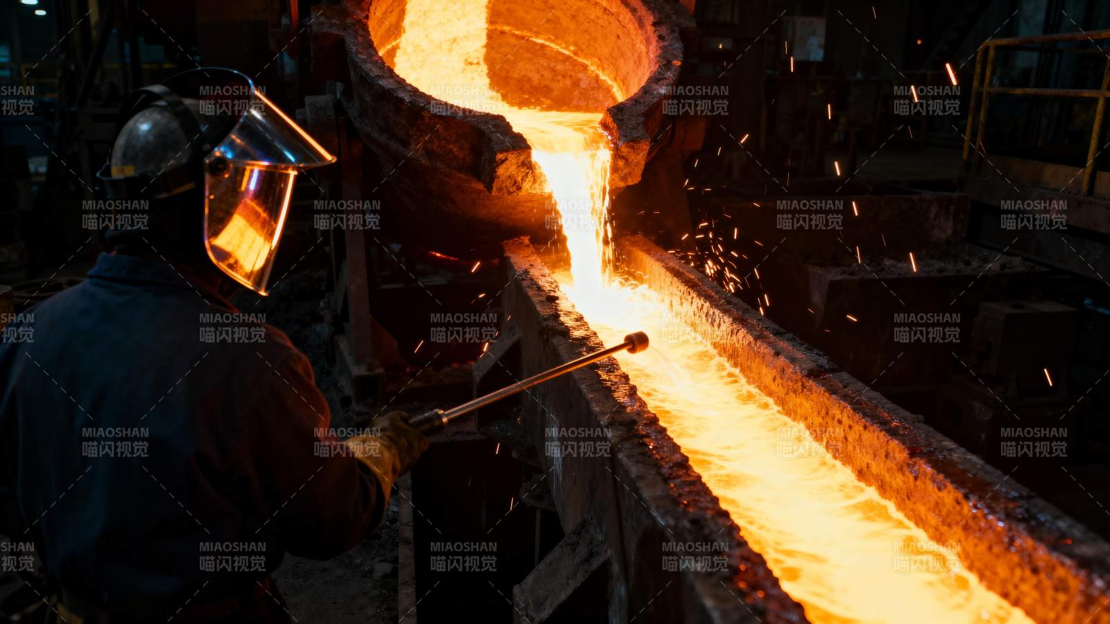 钢铁熔铸现场图片