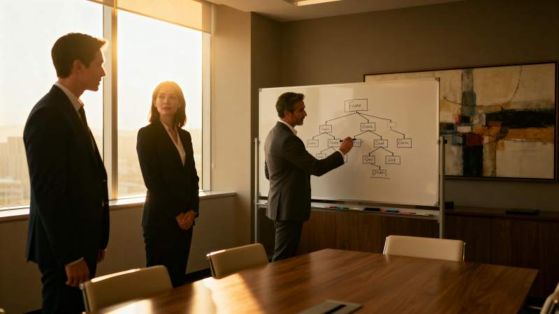 商务会议讨论中图片