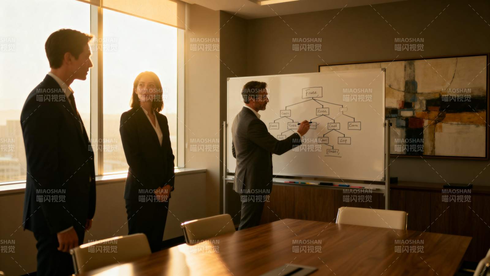 商务会议讨论中图片