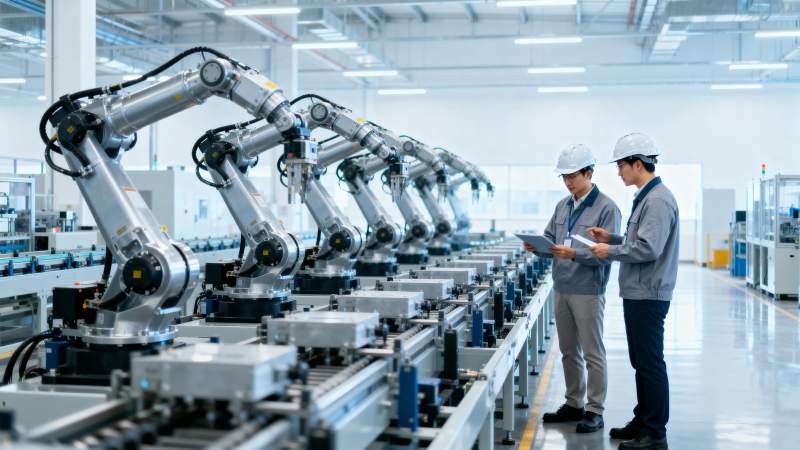 智能工厂机器人作业图片