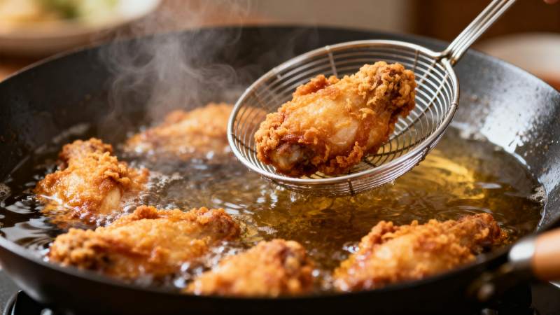 炸鸡翅金黄酥脆图片