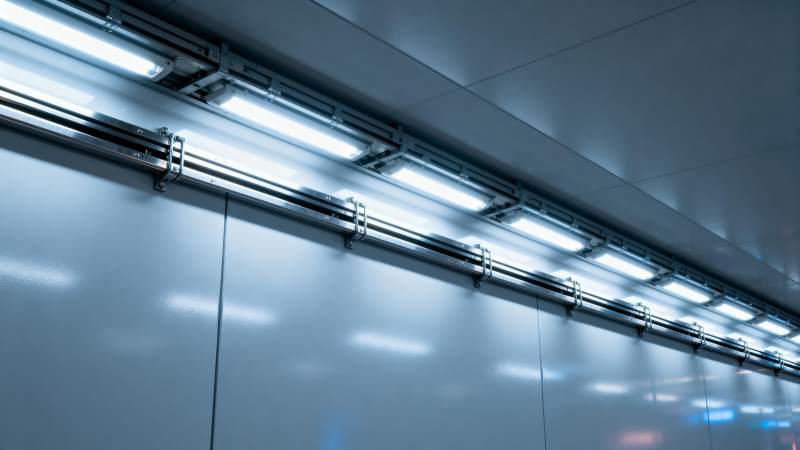 现代地铁站灯光图片