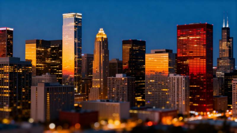 城市夜景璀璨图片