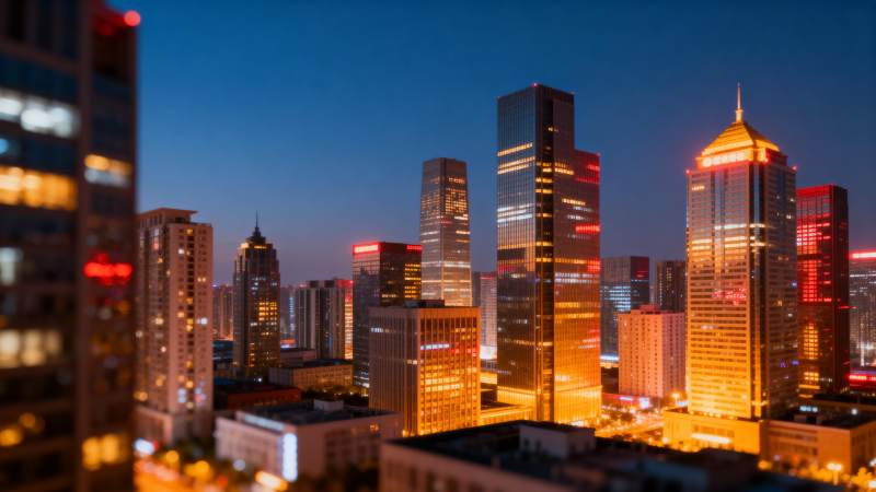 城市夜景璀璨图片