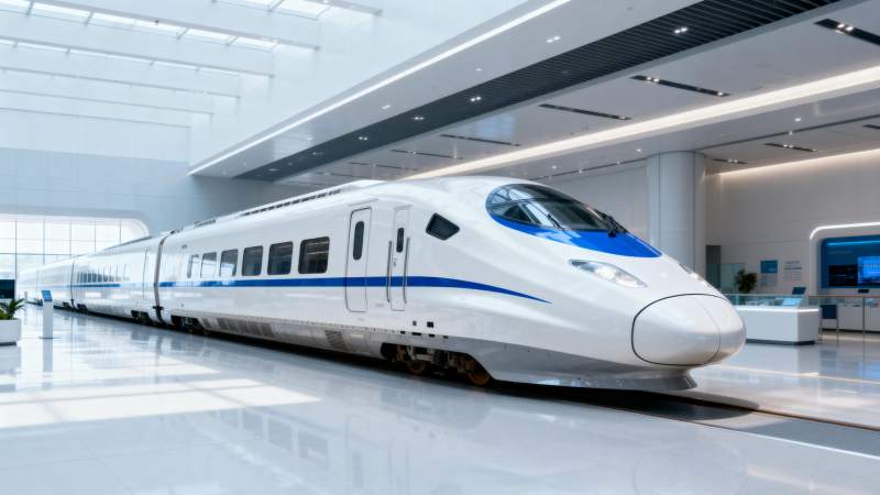 高速列车进站图片