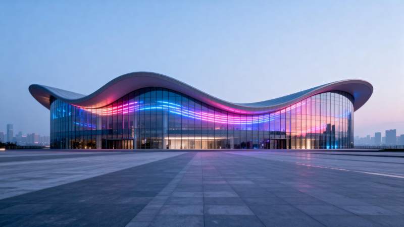 流光溢彩的现代建筑图片