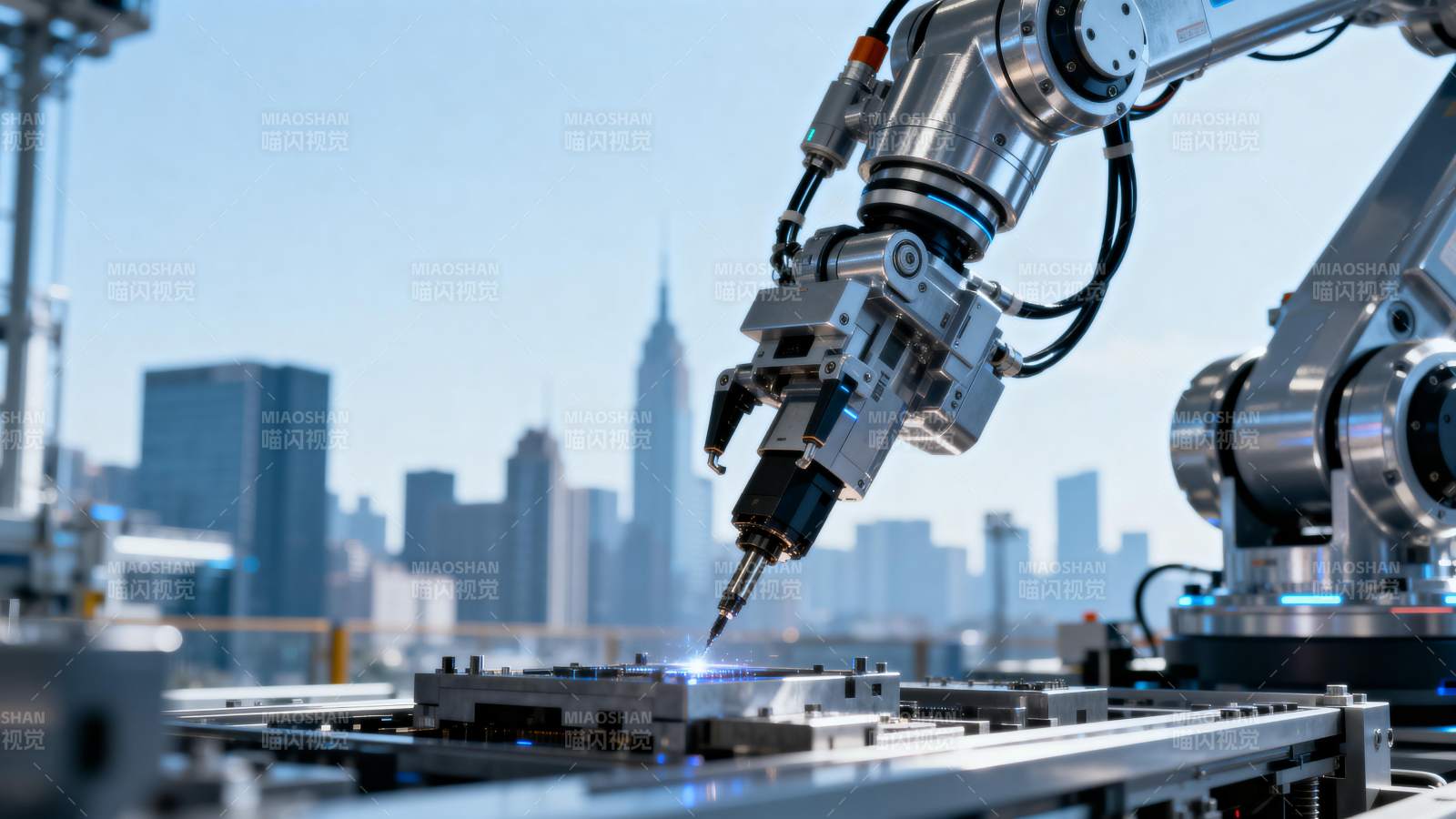 智能机械臂作业图片