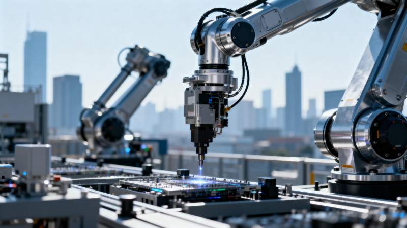 智能工厂机器人作业图片