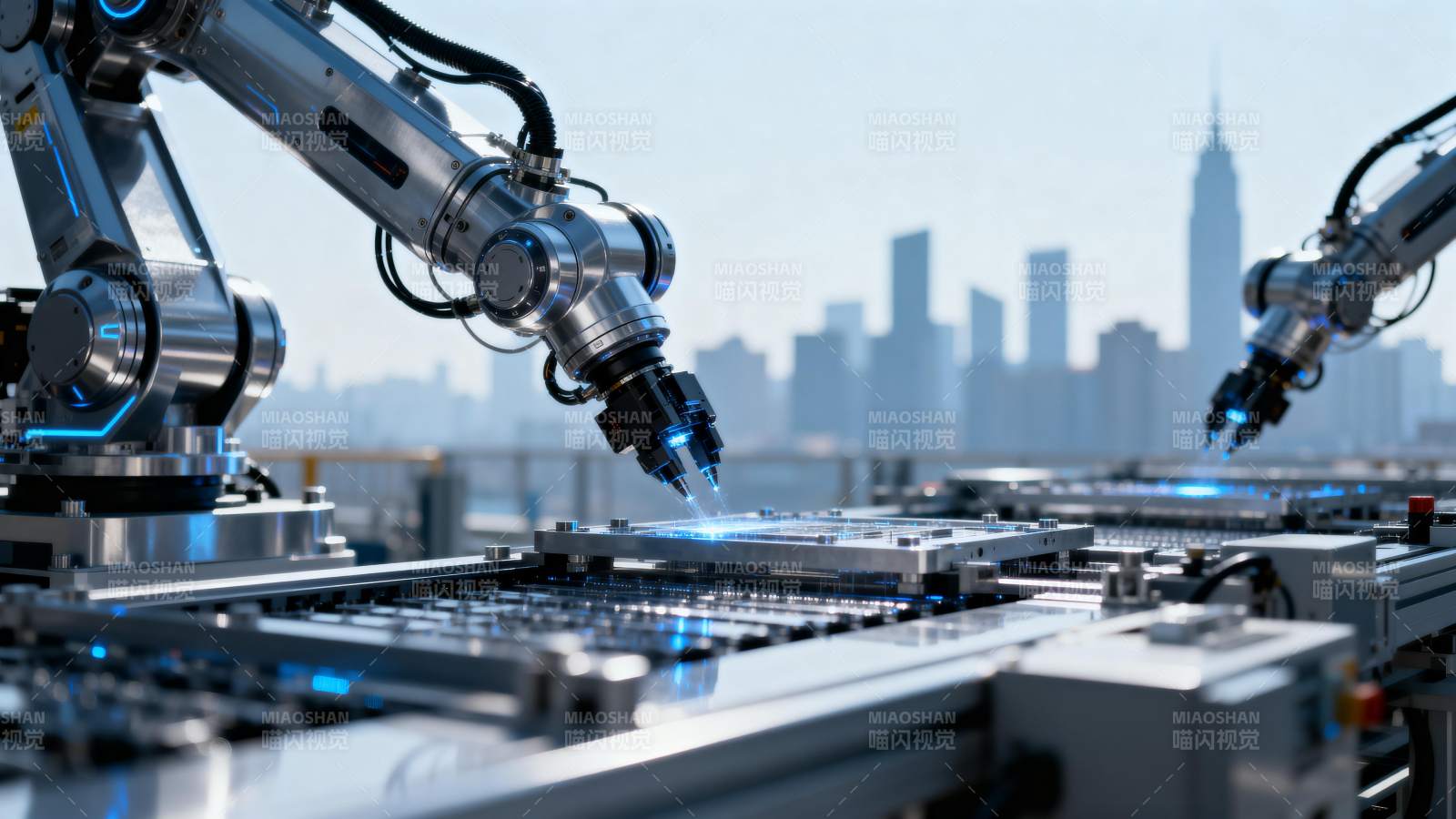 智能机械臂作业图片