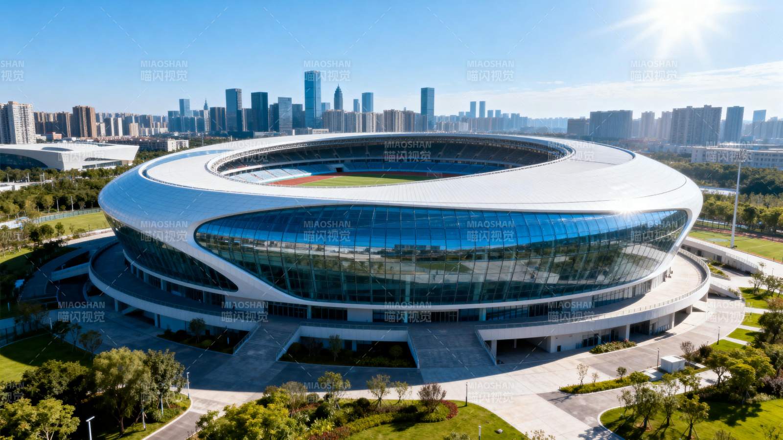 现代体育场全景图片