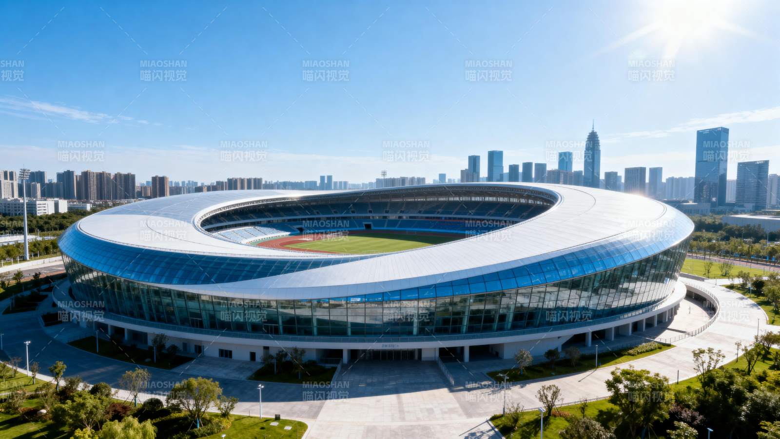 现代体育场全景图片