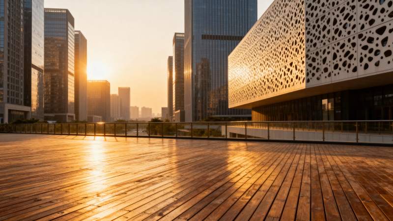 城市晨曦光影图片