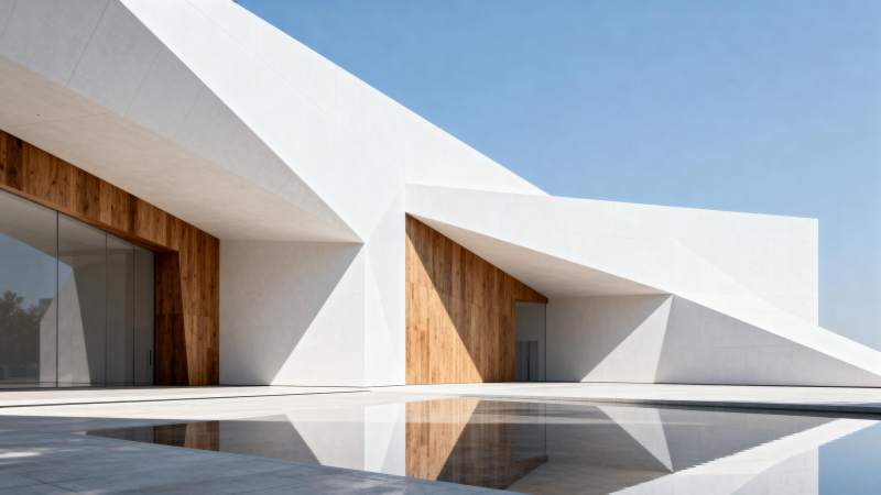 现代建筑与水景图片