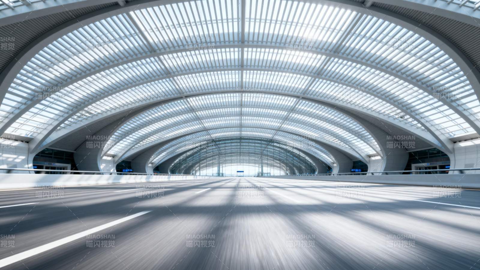 现代建筑穹顶长廊图片