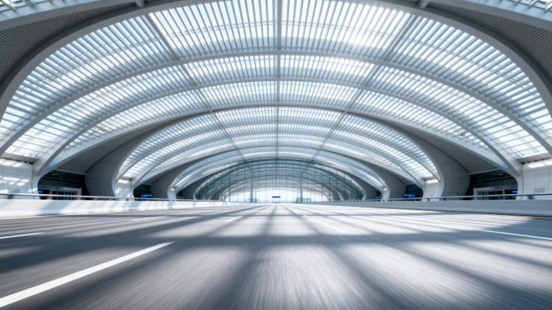 现代建筑穹顶长廊图片