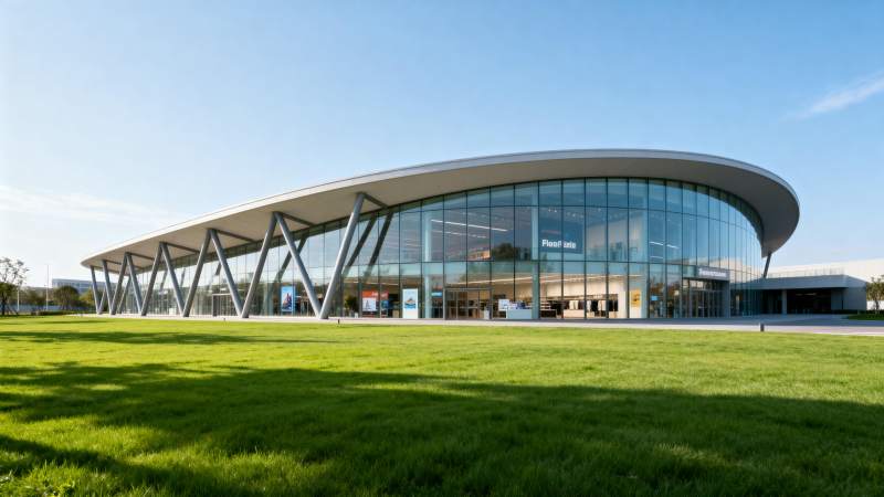 现代建筑绿茵环绕图片