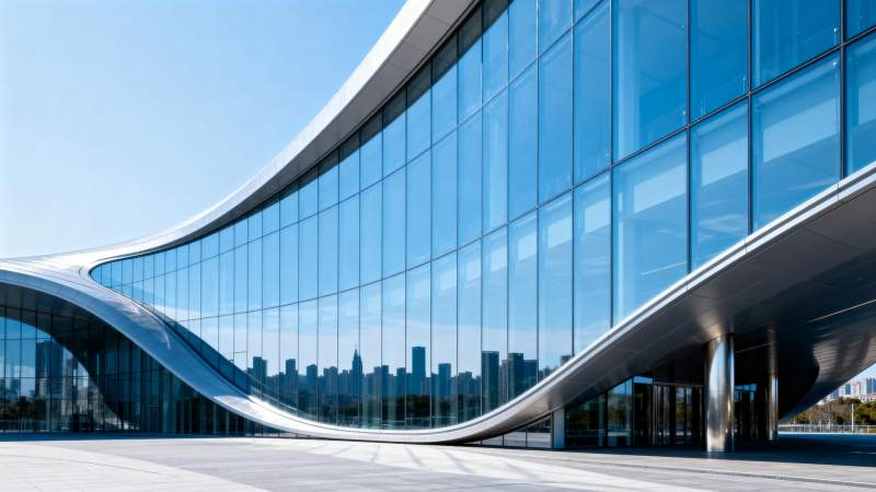 流线型玻璃建筑图片
