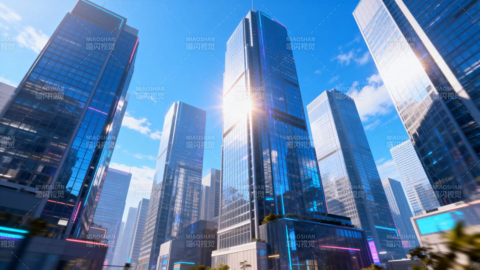 未来都市天际线图片