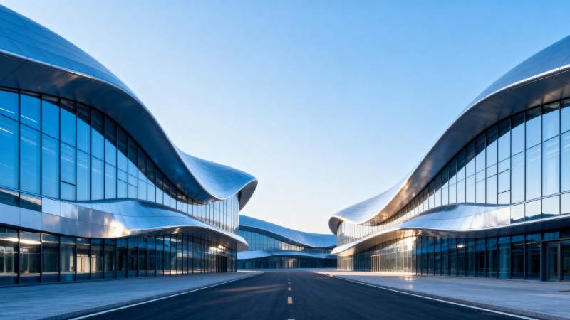 未来感建筑群图片